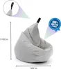 Ecopuf - Sitzsack mit Füllung Innen Außen, 90x110cm - Oscar Produktbild-Vorschau 2