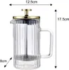 Kaffee- und Tee-Ei Glas 350ml French Press gold KLAUSBERG Produktbild-Vorschau 9