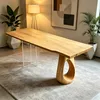 Tisch Schreibtisch Simpler Bürotisch aus Massivholz Produktbild-Vorschau 1