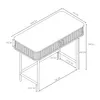A line drawing of a console table with dimensions indicated. Podgląd zdjęcia produktu