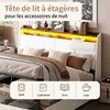 postel 140x200 cm s úložným prostorem, USB a LED Náhled obrázku produktu 5