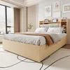 A bedroom scene with a bed as the main focus. Voir les images du produit