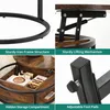 Balconera 2er Set Rund Couchtisch, Höhenverstellbar, Produktbild-Vorschau 5