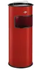 WESCO 150601-02 Cendrier sur pied 30 en ROUGE avec tamis et Voir les images du produit 1