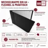 Wechselmappe DIN A4 Schwarz mit 3 Druckknöpfe Produktbild-Vorschau 5