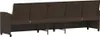 vidaXL Gartensofa 5-Sitzer mit Kissen Braun Poly Rattan Produktbild-Vorschau 6