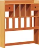 Massivholzbett mit Regal ohne Matratze Wachsbraun 100x200 Produktbild-Vorschau 7