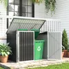 Outsunny Mülltonnenbox für 2 Mülltonnen aus verzinktem Produktbild-Vorschau 2