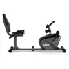A side view of a black and gray recumbent exercise bike against a white background. Produktbild-Vorschau