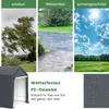 A collage of images showcasing the product's weather resistance and a close-up of its material. Produktbild-Vorschau