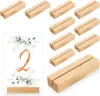 10 držáků na kartičky z bukového dřeva, držáky na čísla Náhled obrázku produktu 1