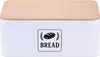 Relaxdays Brotkasten, Bambusdeckel, Metall, HxBxT: 13,5 x Produktbild-Vorschau 1