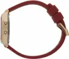 A side view of a digital watch with a red strap and gold casing. Produktbild-Vorschau
