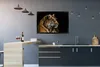 MuchoWow® Gerahmtes Poster Tiger - Tierkopf - Schwarz 90x60 Produktbild-Vorschau 2