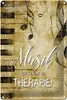 Blechschild Retro 20x30cm Musik ist meine Therapie Schild Produktbild-Vorschau 2