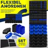 MASKO® Wandregal + Stapelboxen + Werkzeughalter | 45 tlg Produktbild-Vorschau 5