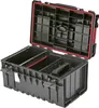 An open black toolbox with red trim, showing its internal compartments. Náhled obrázku produktu