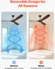 180cm Deckenventilator Holzflügel kein Licht Fernbedienung Produktbild-Vorschau 4