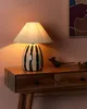 BELIANI Schreibtischlampe Beige und Schwarz Keramik 41cm Produktbild-Vorschau 2