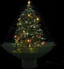 vidaXL Sapin de Noël à neige avec pied de parasol Vert 75 Voir les images du produit 3