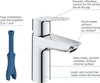Badkamer- en keukenkranen GROHE wastafelkraan Quickfix Productafbeelding-voorbeeld 6