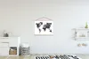 MuchoWow® Textilposter Weltkarte - Aquarell - Schwarz - Produktbild-Vorschau 2