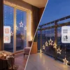 LED světelný závěs ve tvaru hvězd, teplá bílá barva, s Náhled obrázku produktu 7