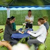 Gazebo Relaxdays, A x L x P: 2,5 x 3 x 4 m, PE, acciaio, Anteprima dell’immagine prodotto 3