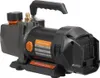 A black and gray 18V vacuum pump with orange accents, shown from a diagonal angle on a light gray background. Náhľad obrázku produktu