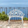 Relaxdays Gartenbank, 2 Sitzer, Rosen, Terrasse, Balkon, Produktbild-Vorschau 5