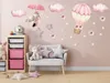 Wandsticker für Mädchen Rosa Wolken Dekoration Kinderzimmer Produktbild-Vorschau 8