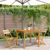 vidaXL Bistrostühle 2 Stk. Beige Massivholz Akazie und Produktbild-Vorschau 3