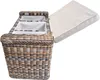 KRINES HOME Wäschesortierer mit Sitzbank aus echtem Rattan Produktbild-Vorschau 9