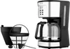 A coffee maker and its accessories are displayed against a white background. Produktbild-Vorschau