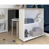 Lit surélevé avec bureau & rangement - 90 x 200 cm - Blanc Voir les images du produit 22