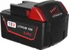 A black and red 18V lithium-ion battery pack with a white background. Náhled obrázku produktu