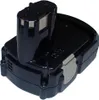 A black power tool battery pack with a gray release latch, shown from a slightly elevated angle against a white background. Náhled obrázku produktu