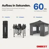 ONBEST Pavillon 3x3 | Wasserdicht | faltbar | Grau | mit Produktbild-Vorschau 9