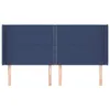 vidaXL Kopfteil mit Ohren Blau 203x16x118/128 cm Stoff Produktbild-Vorschau 3
