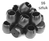 A pile of black chair leg caps with felt bottoms. Anteprima dell’immagine prodotto