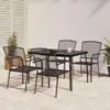 vidaXL Set da pranzo da giardino 5 pezzi in acciaio Anteprima dell’immagine prodotto 2