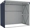vidaXL Capanno attaccato antracite 118x194x178 cm Acciaio Anteprima dell’immagine prodotto 6