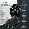 SANILO® WC-Sitz mit Absenkautomatik Marmor Schwarz, Produktbild-Vorschau 3