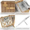 tectake® Picknickkorb Föhr für 4 Personen inkl. 20-teiliges Produktbild-Vorschau 4