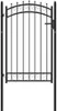 vidaXL Branka do oplocení EMMEN s hroty, ocel, 103 x 117 Náhled obrázku produktu 5