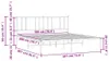vidaXL Struttura letto con testiera in metallo bianco Anteprima dell’immagine prodotto 7
