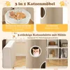 COSTWAY Kratztonne 4 Ebenen 113cm hoch, Katzentonne Produktbild-Vorschau 5