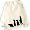 Huuraa Turnbeutel Erdmännchen Silhouette 12 Liter Natural Produktbild-Vorschau 1