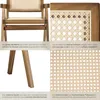 tectake® Armlehnstuhl Lissy Boho-Stil 59 x 56,5 x 82,5 cm, Produktbild-Vorschau 4