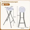 COSTWAY 1 stuks barkruk met draaghandvat, inklapbare kruk Productafbeelding-voorbeeld 8